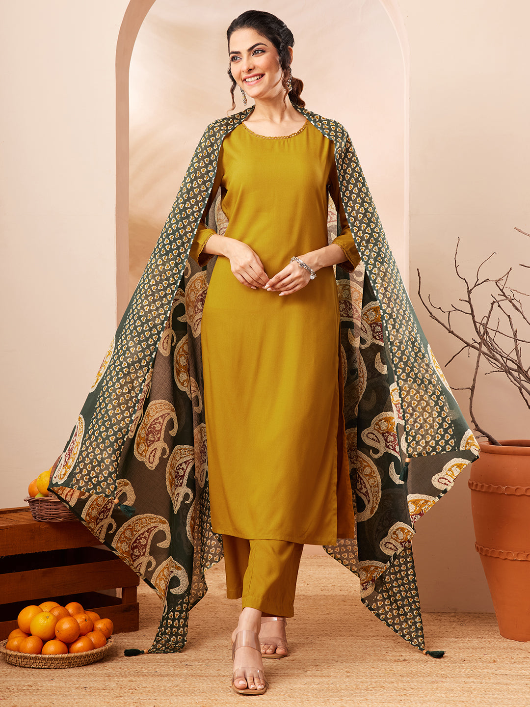 Yellow 3-Piece Kurta Set