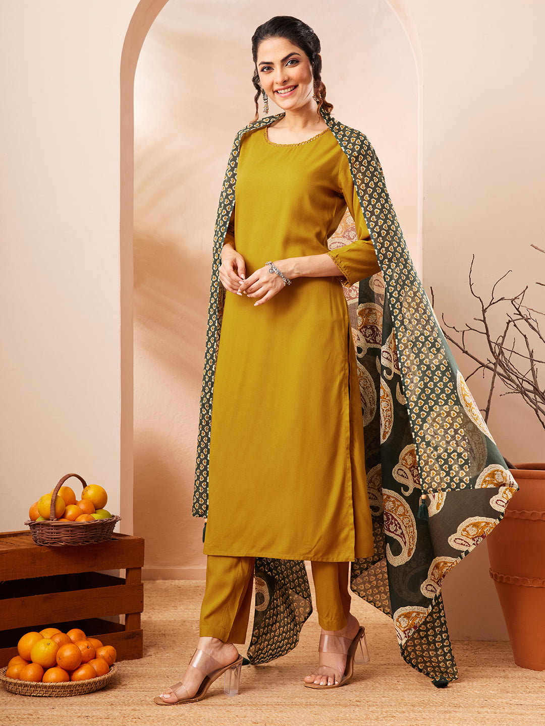Yellow 3-Piece Kurta Set