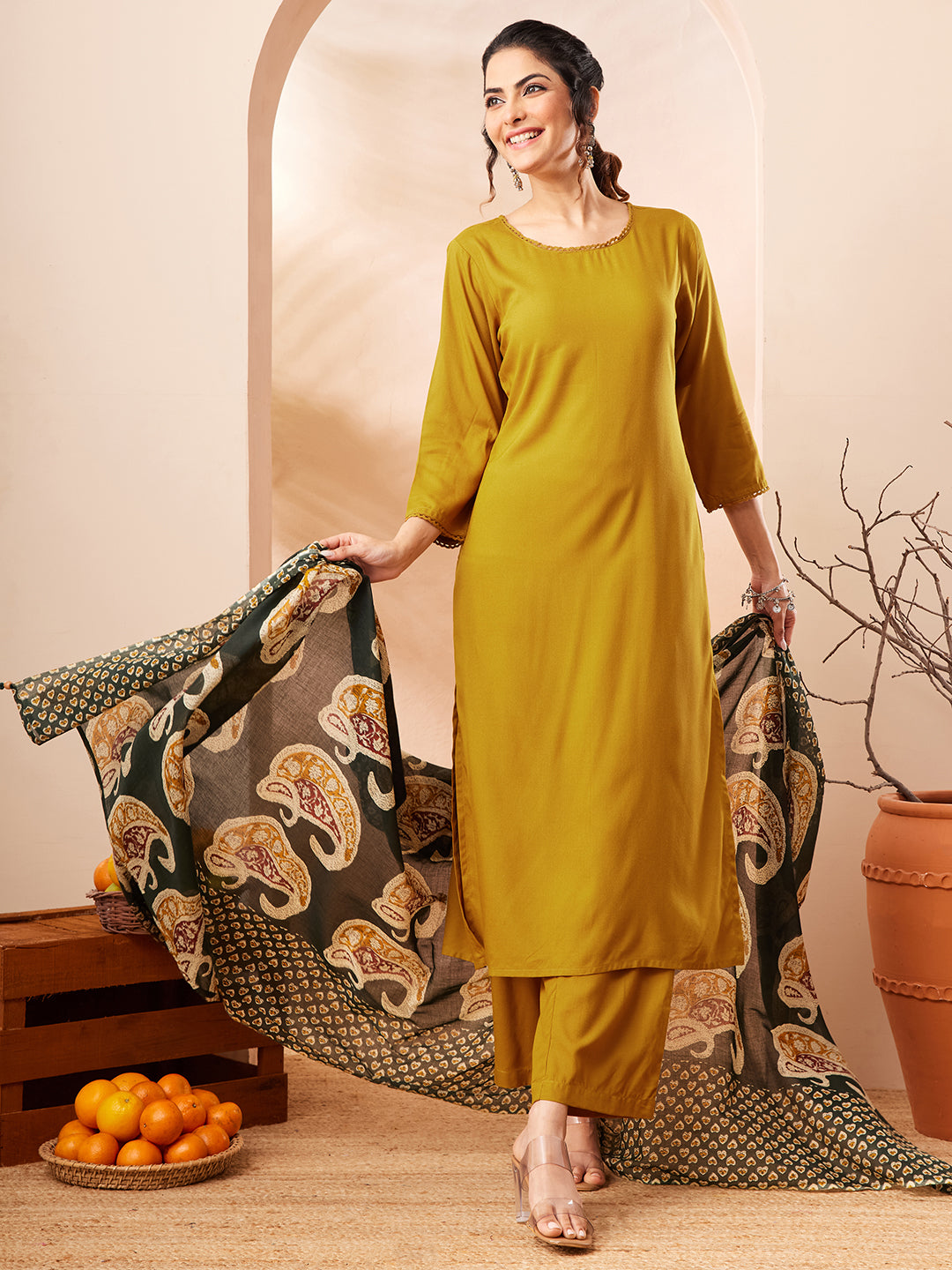 Yellow 3-Piece Kurta Set