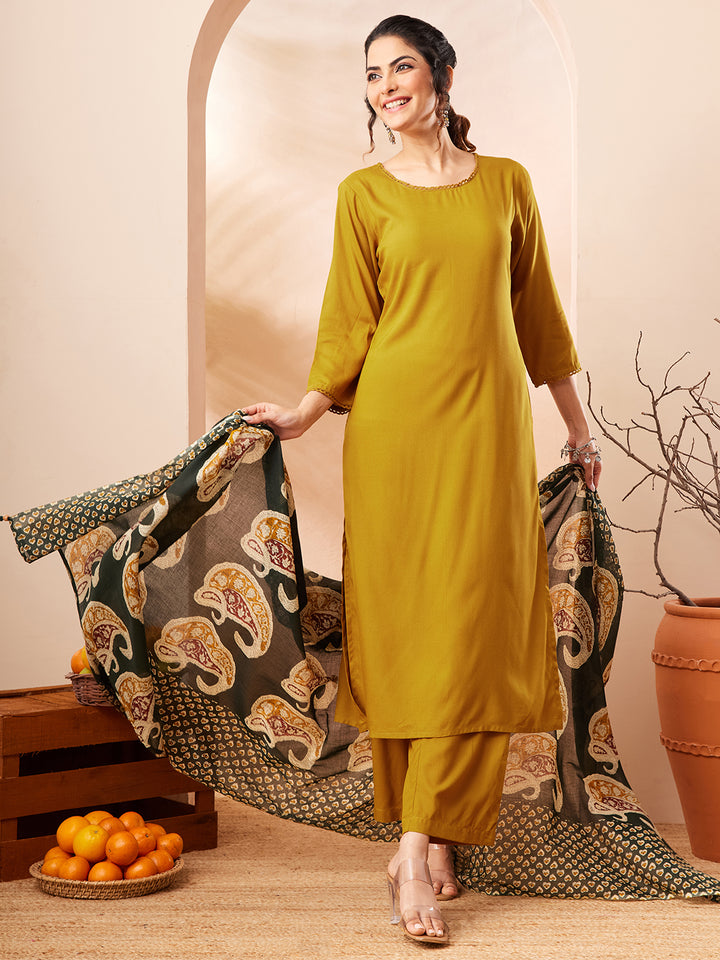 Yellow 3-Piece Kurta Set