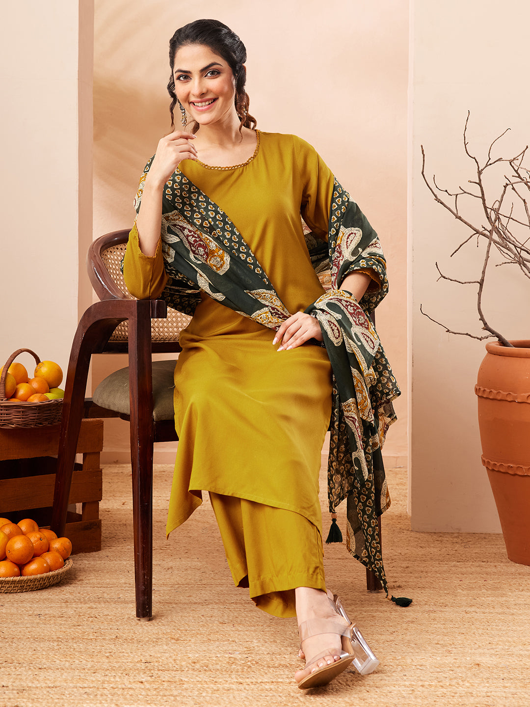 Yellow 3-Piece Kurta Set