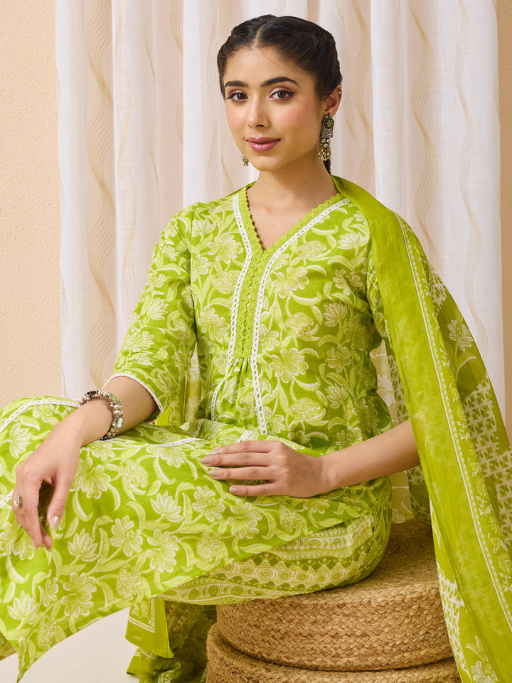 Green 3-Piece Kurta Set