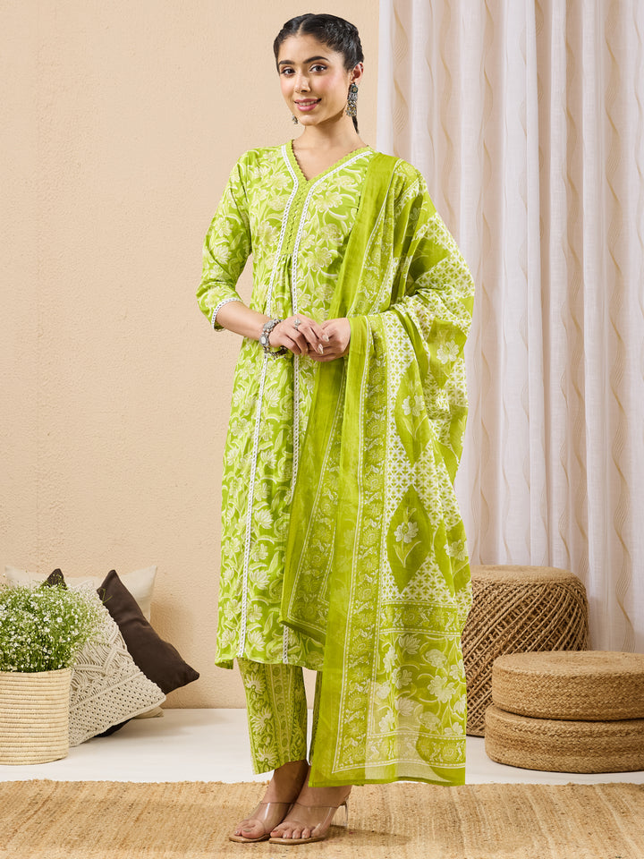 Green 3-Piece Kurta Set