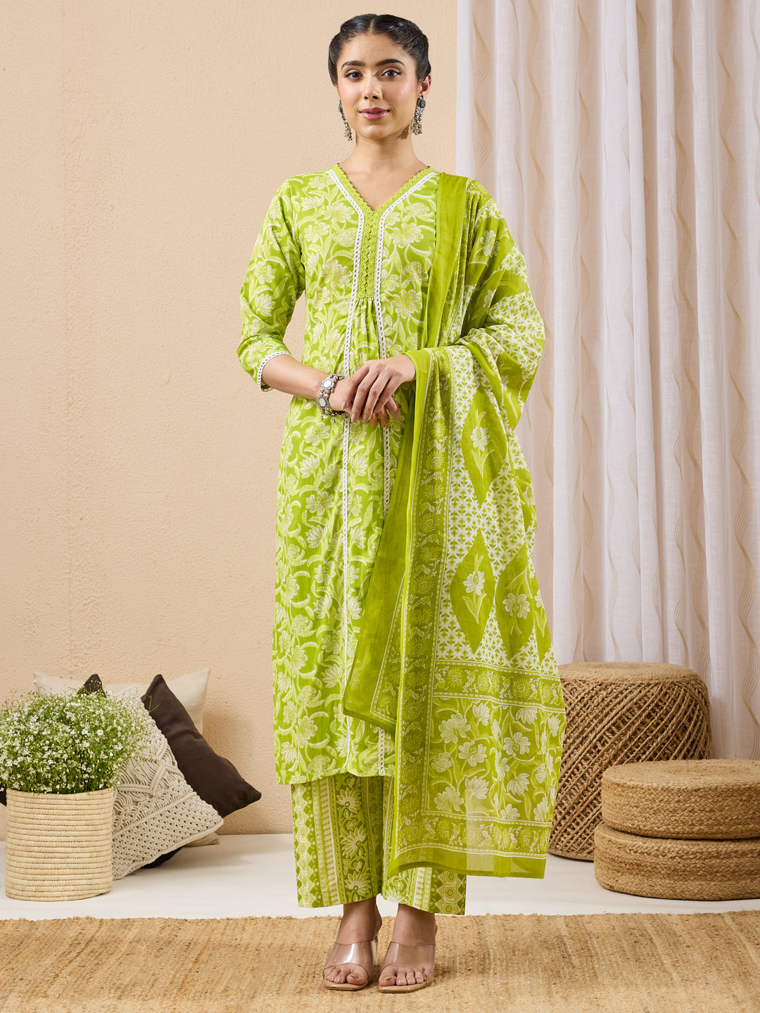 Green 3-Piece Kurta Set