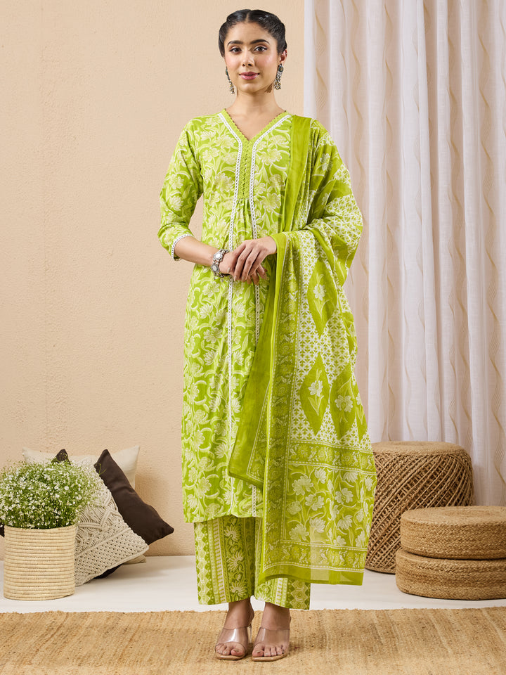 Green 3-Piece Kurta Set