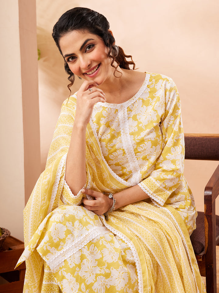 Yellow 3-Piece Kurta Set