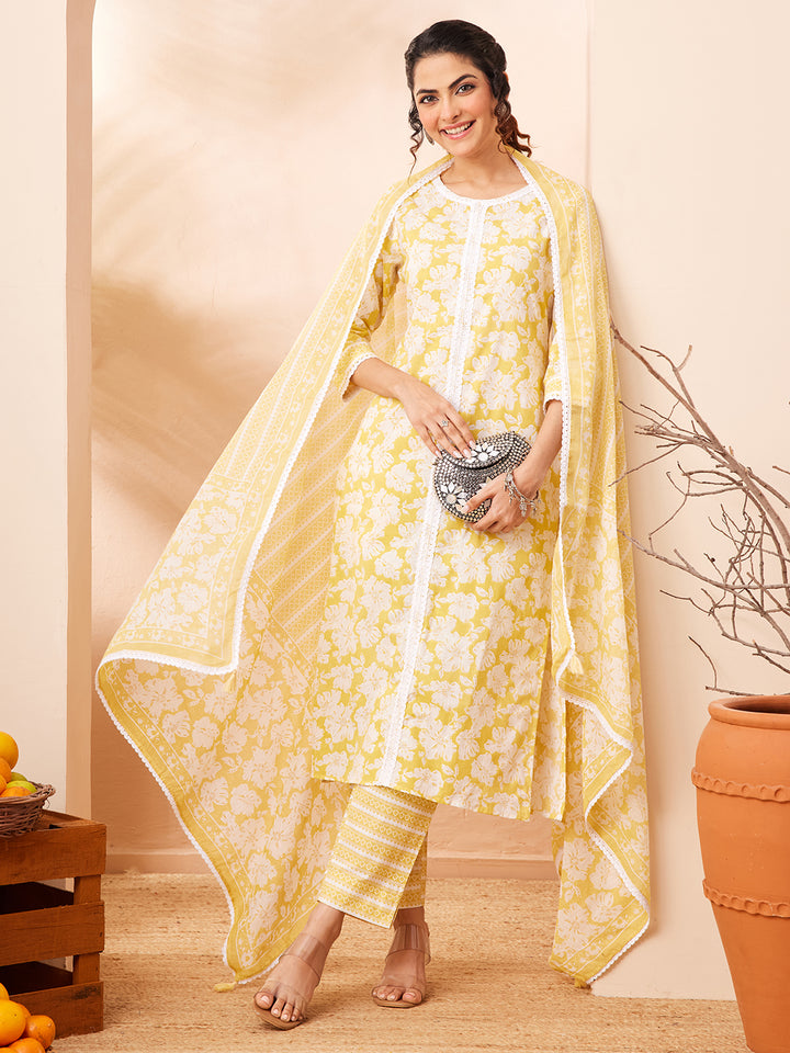 Yellow 3-Piece Kurta Set
