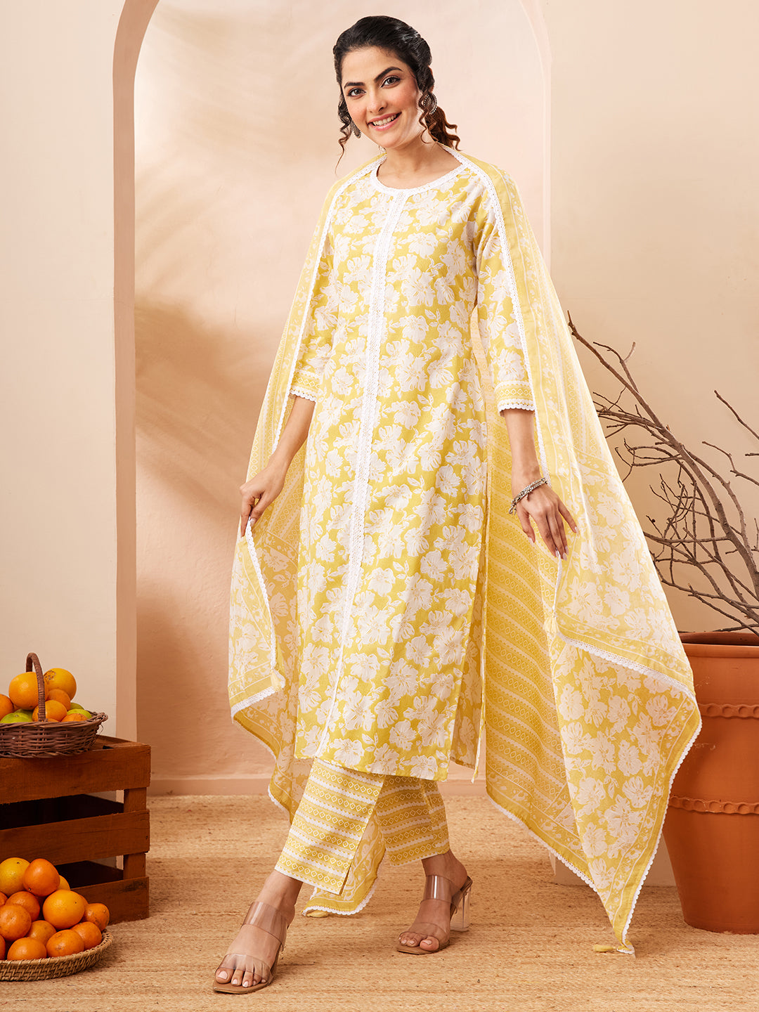 Yellow 3-Piece Kurta Set