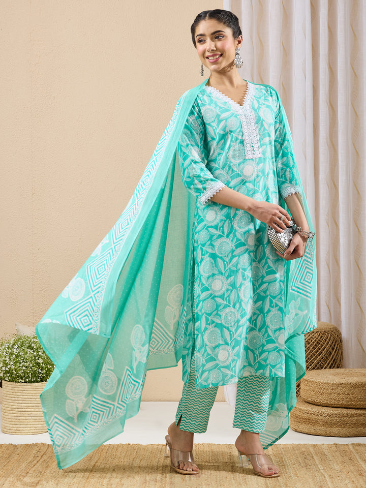 Green 3-Piece Kurta Set