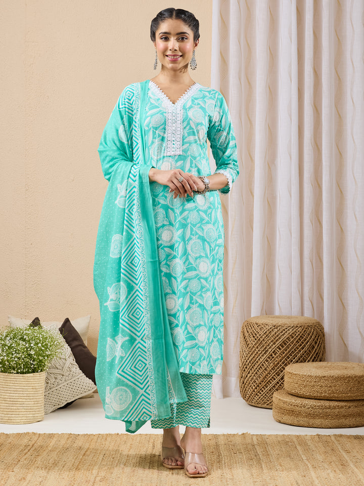 Green 3-Piece Kurta Set