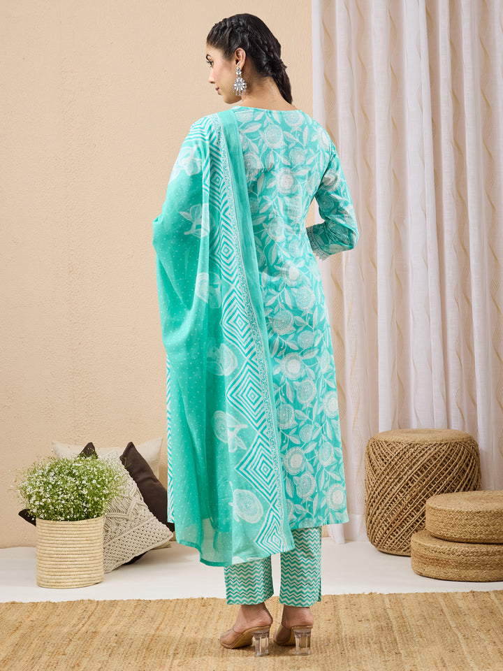 Green 3-Piece Kurta Set
