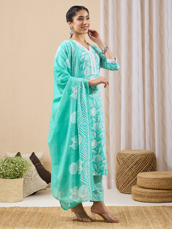 Green 3-Piece Kurta Set