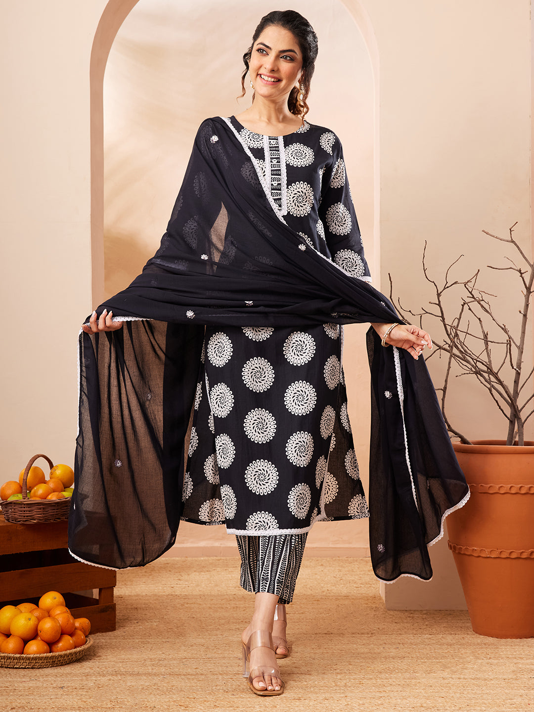 Black 3-Piece Kurta Set