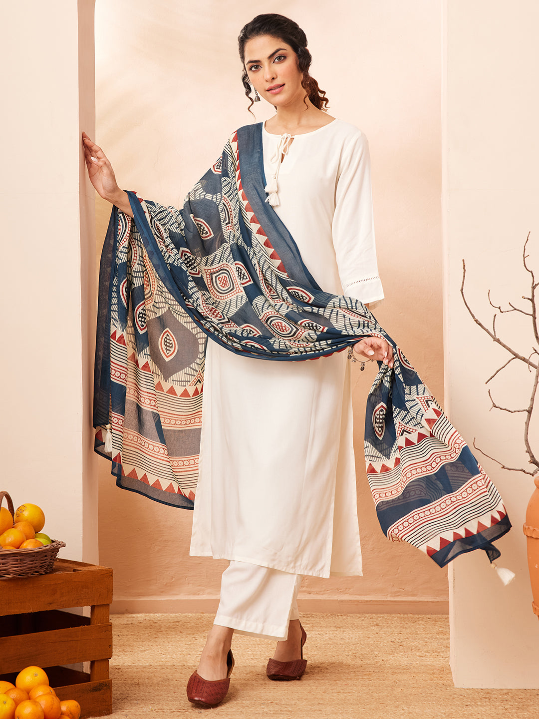 White 3-Piece Kurta Set