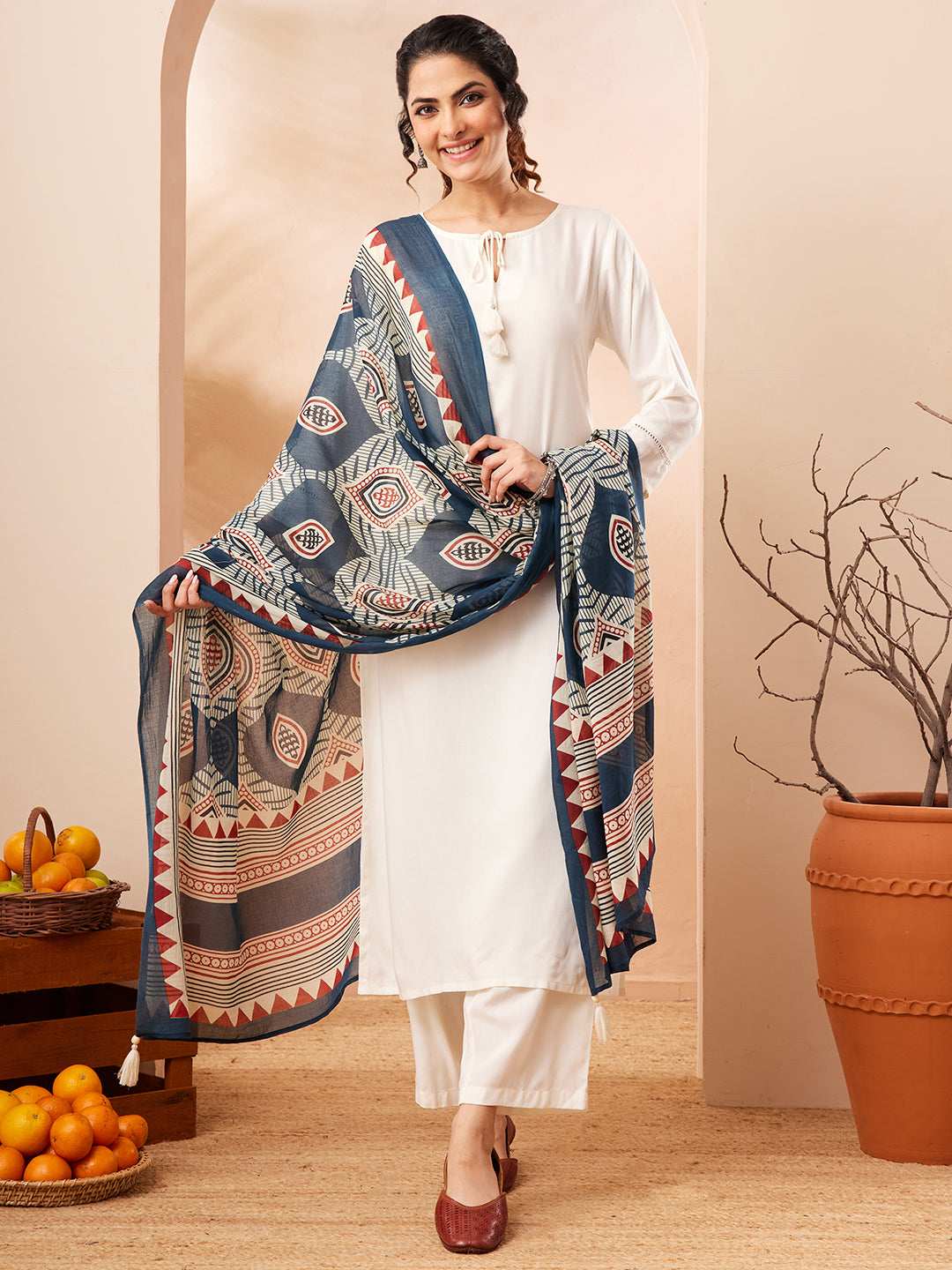 White 3-Piece Kurta Set