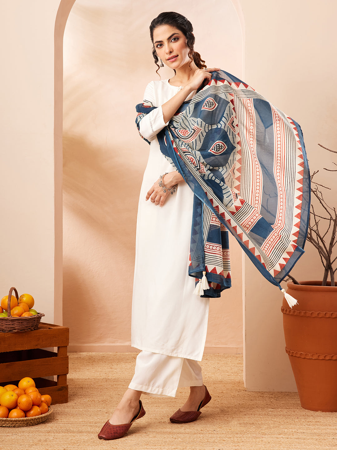 White 3-Piece Kurta Set