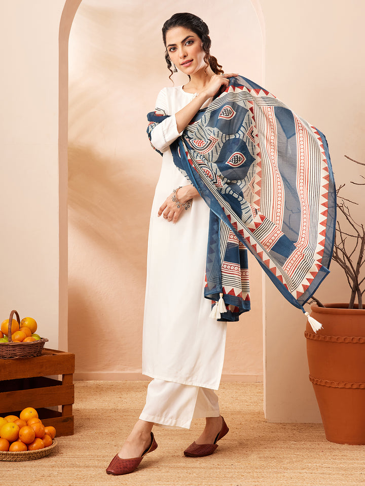 White 3-Piece Kurta Set