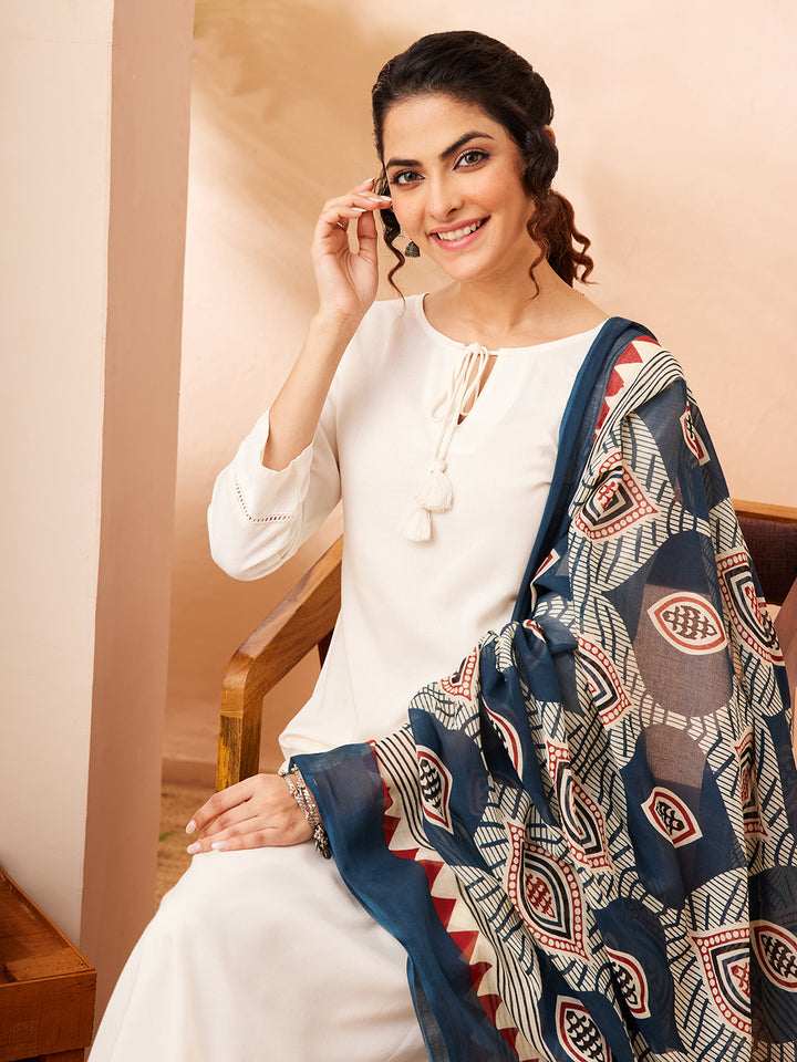 White 3-Piece Kurta Set