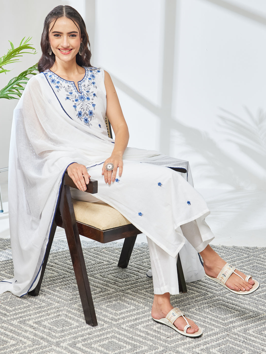 White 3-Piece Kurta Set