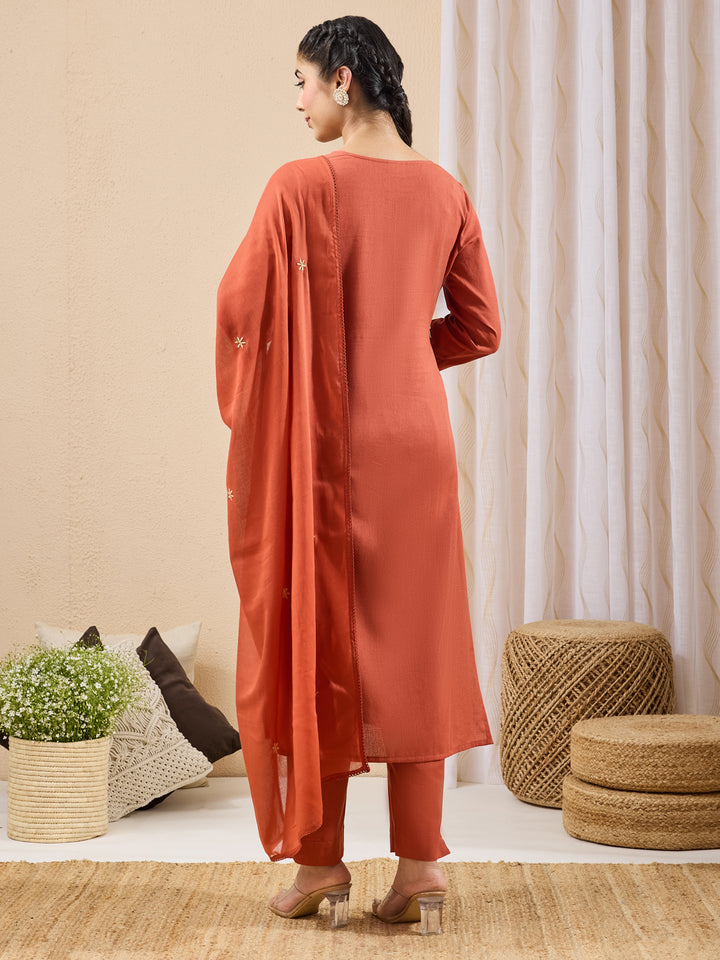 Red 3-Piece Kurta Set