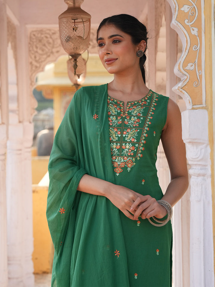 Green 3-Piece Kurta Set