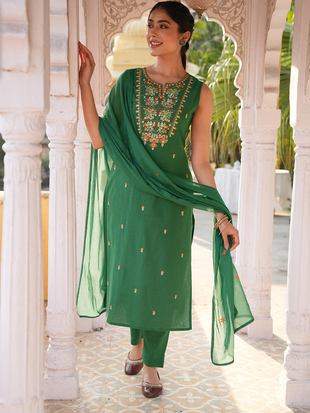 Green 3-Piece Kurta Set