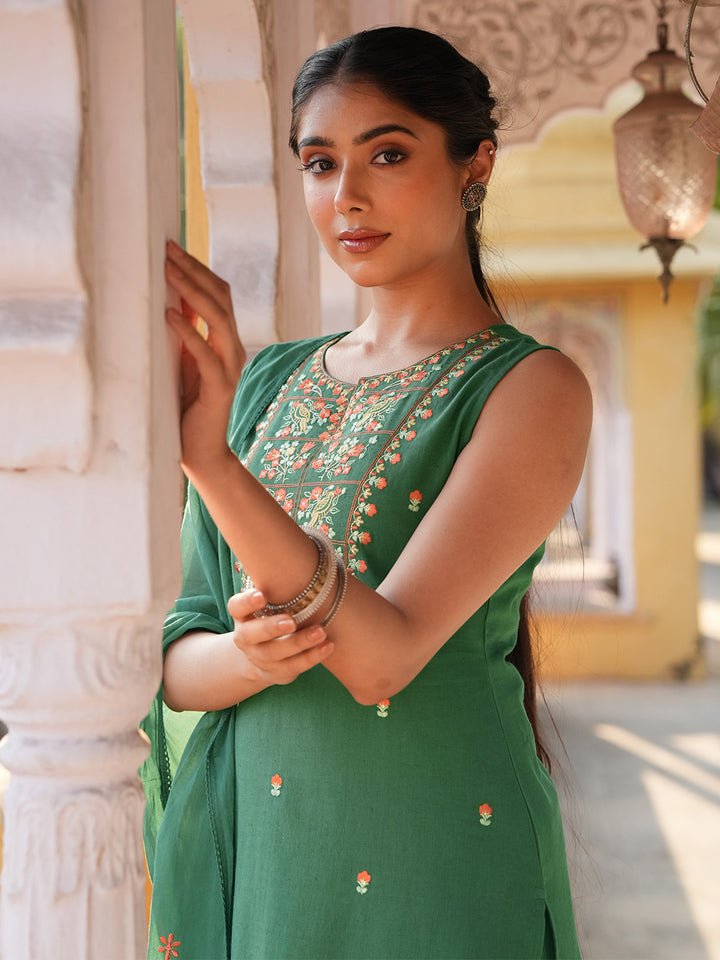 Green 3-Piece Kurta Set