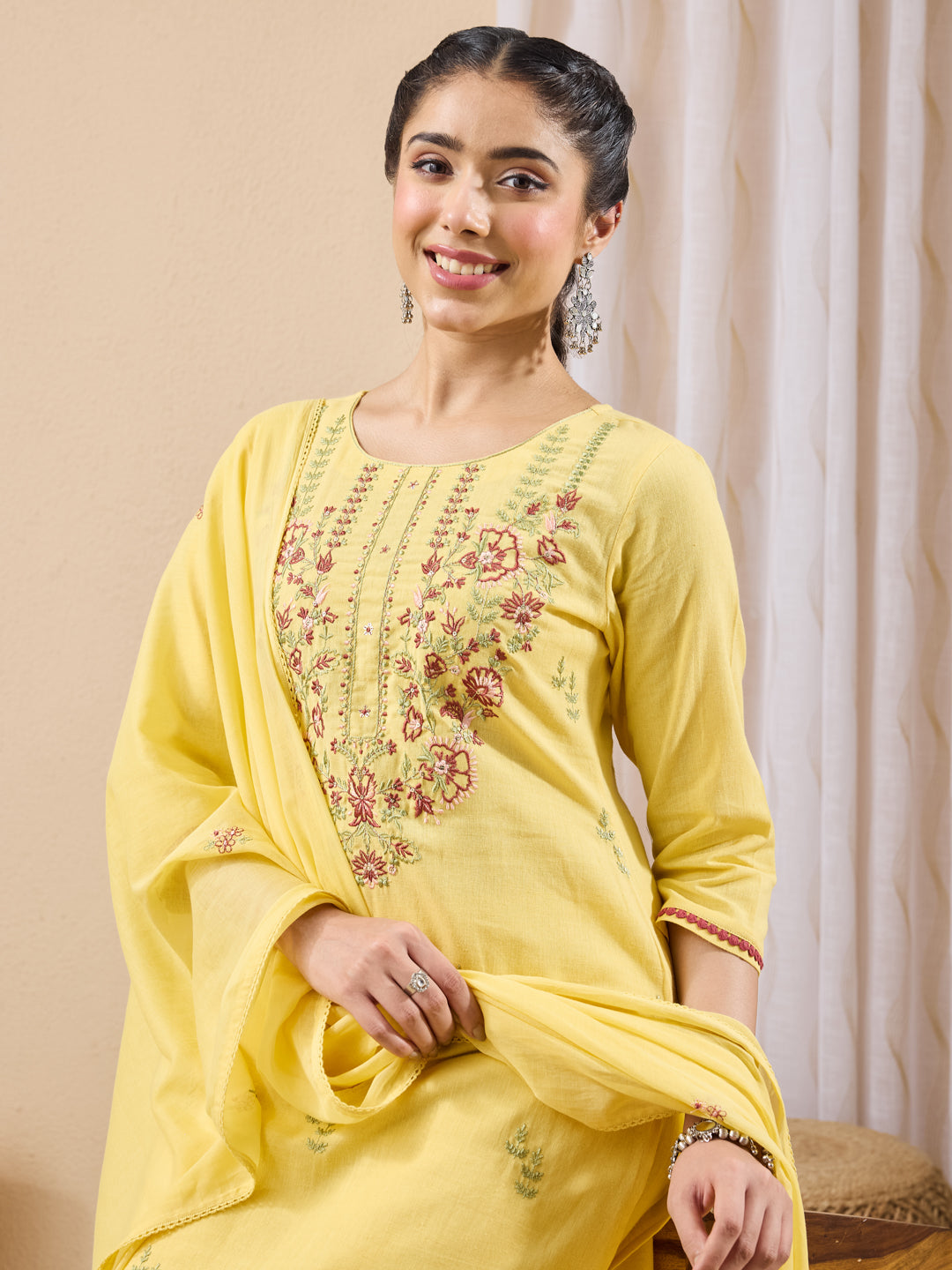 Yellow 3-Piece Kurta Set