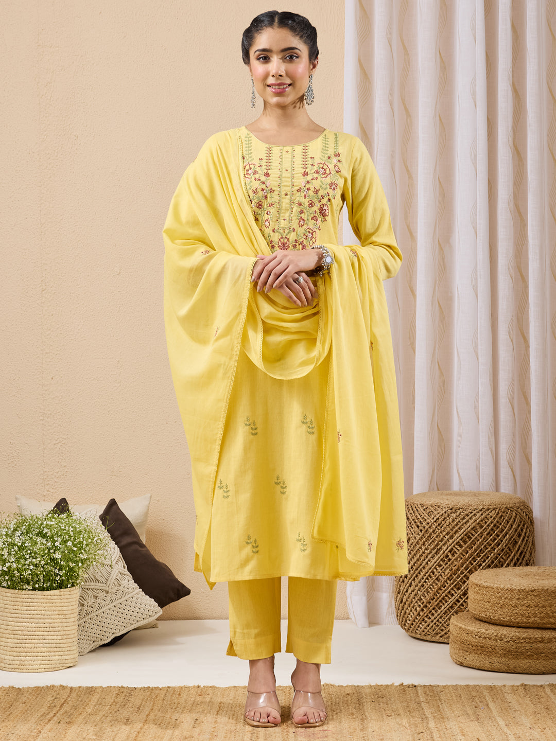 Yellow 3-Piece Kurta Set