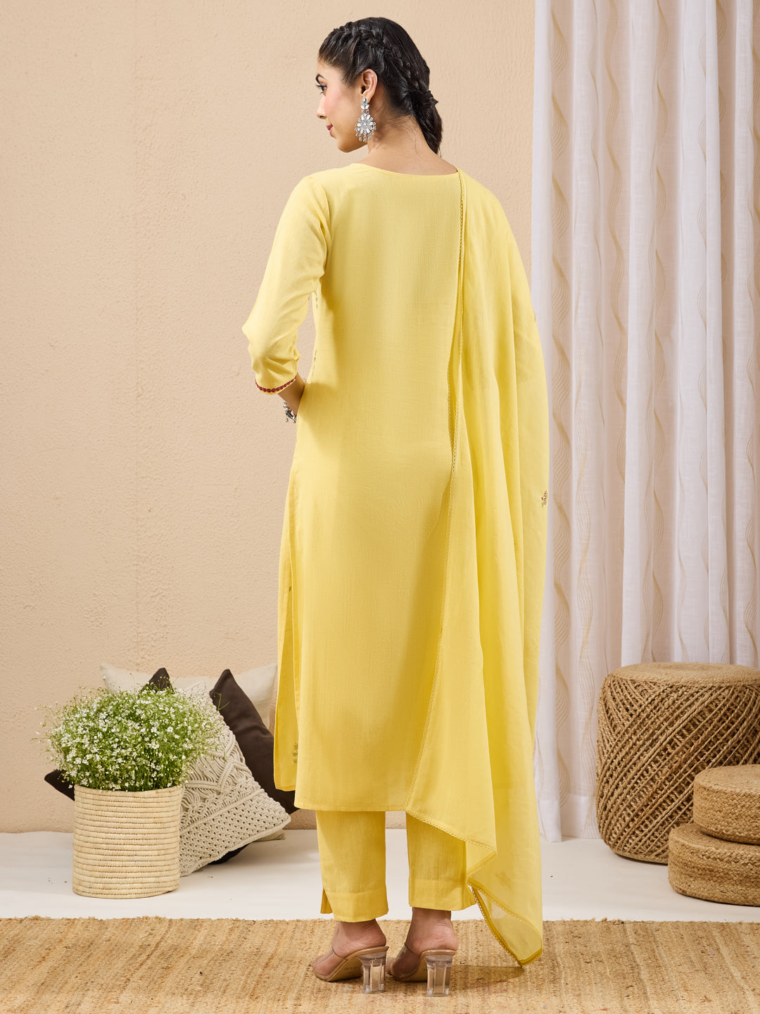 Yellow 3-Piece Kurta Set