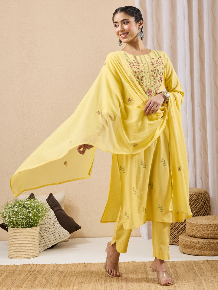 Yellow 3-Piece Kurta Set