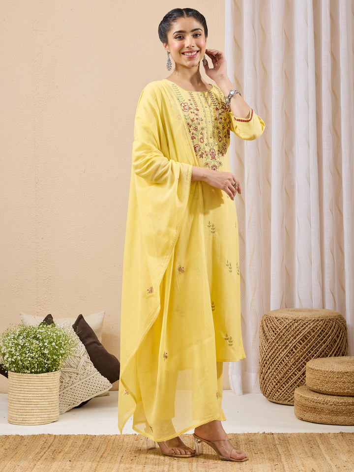 Yellow 3-Piece Kurta Set