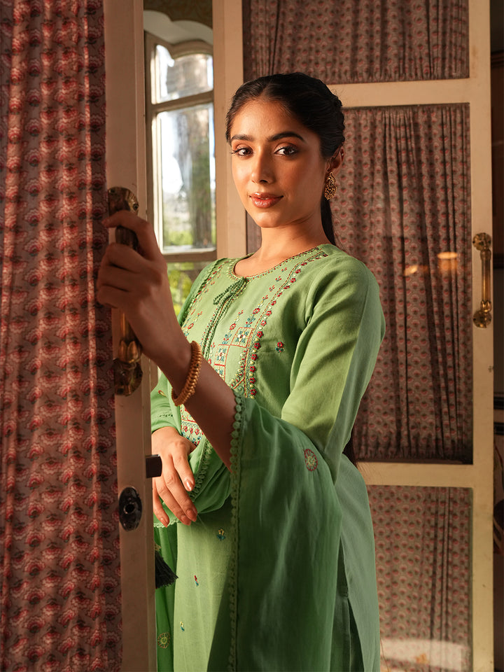 Green 3-Piece Kurta Set