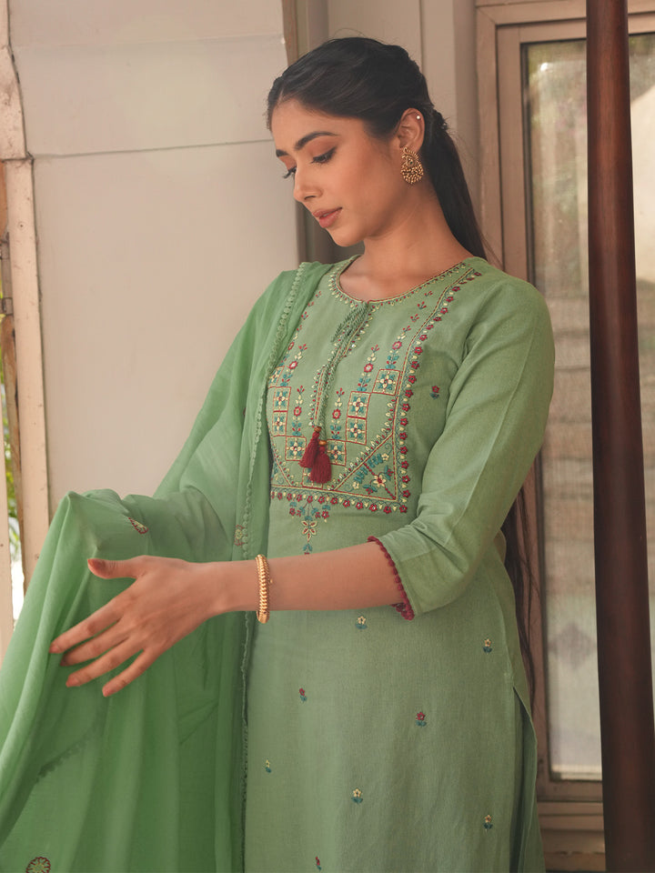 Green 3-Piece Kurta Set