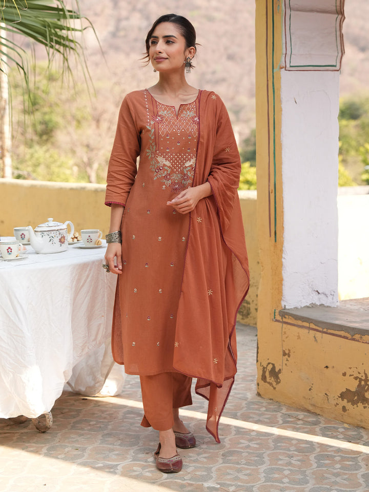 Red 3-Piece Kurta Set