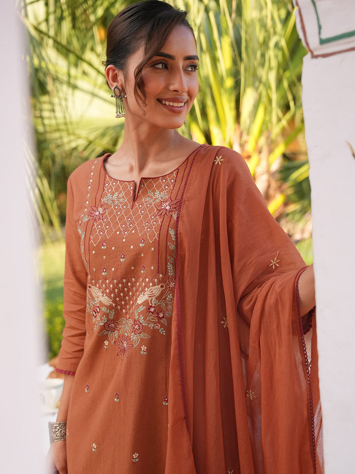 Red 3-Piece Kurta Set