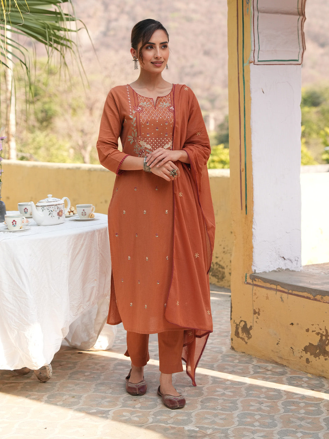 Red 3-Piece Kurta Set