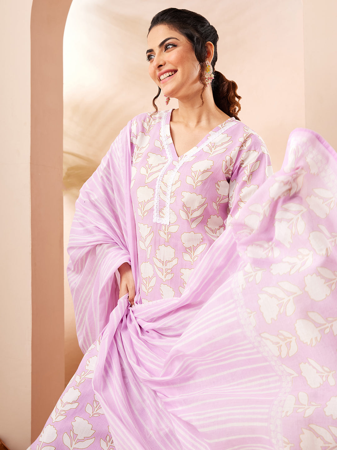 Purple 3-Piece Kurta Set