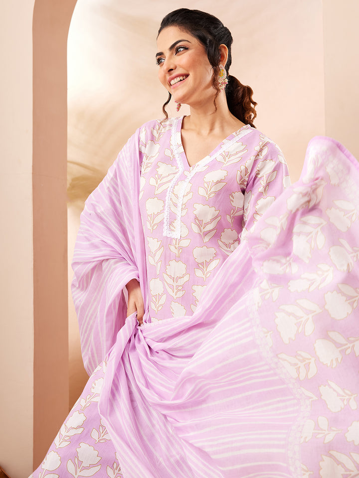 Purple 3-Piece Kurta Set