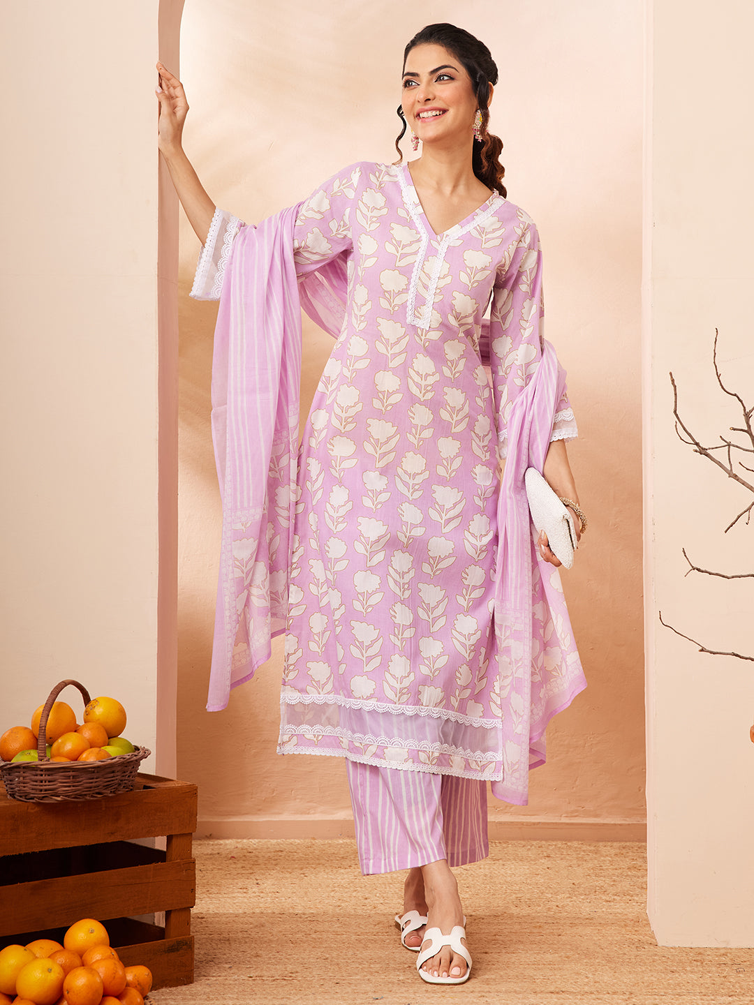 Purple 3-Piece Kurta Set