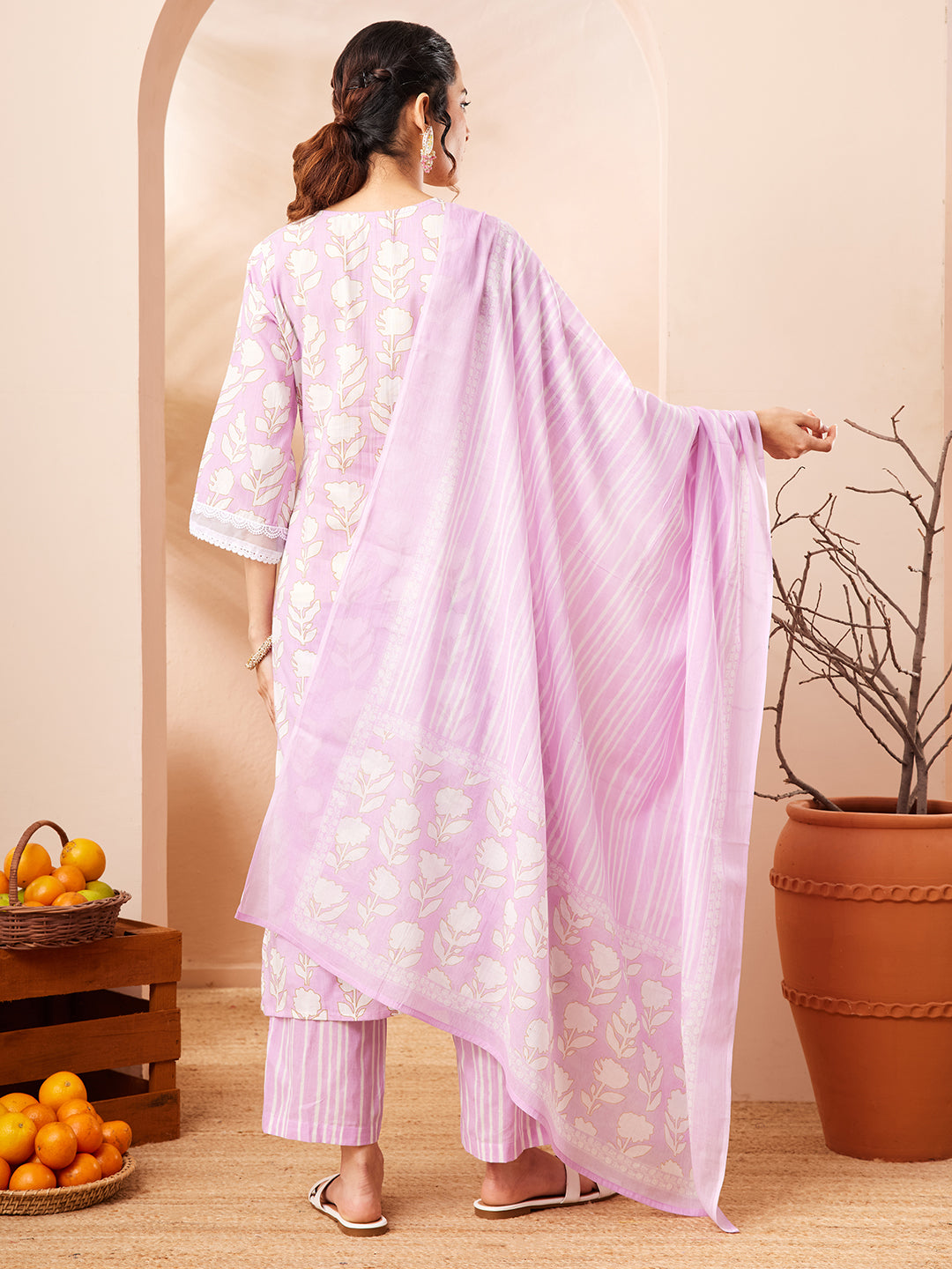 Purple 3-Piece Kurta Set