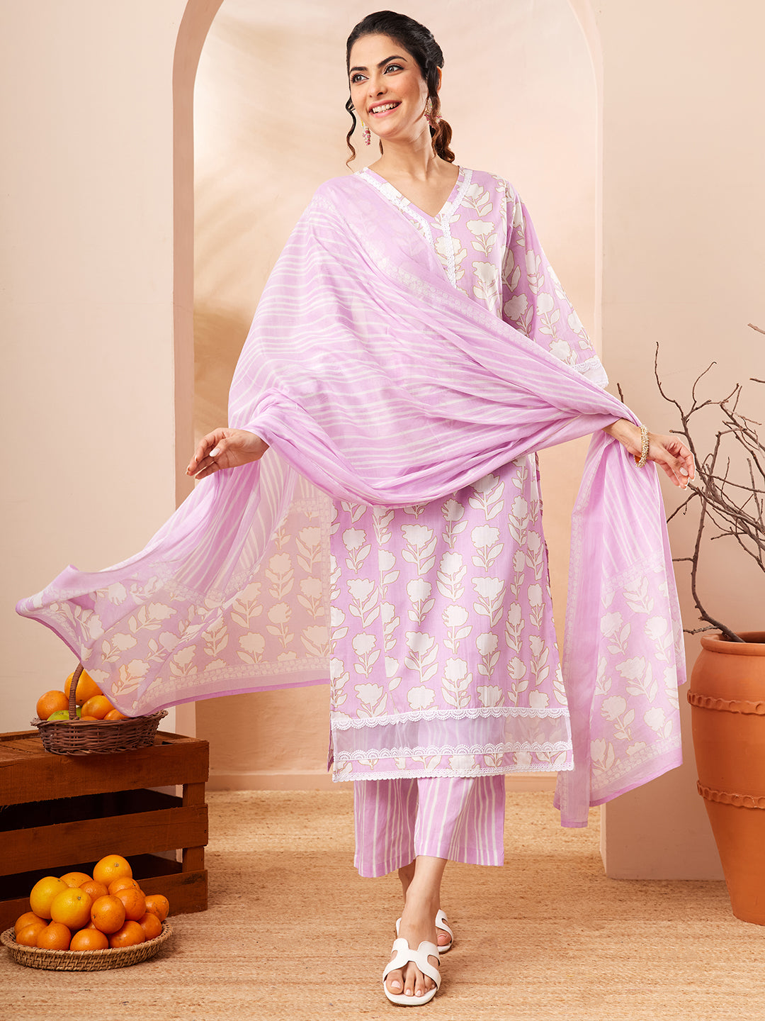 Purple 3-Piece Kurta Set