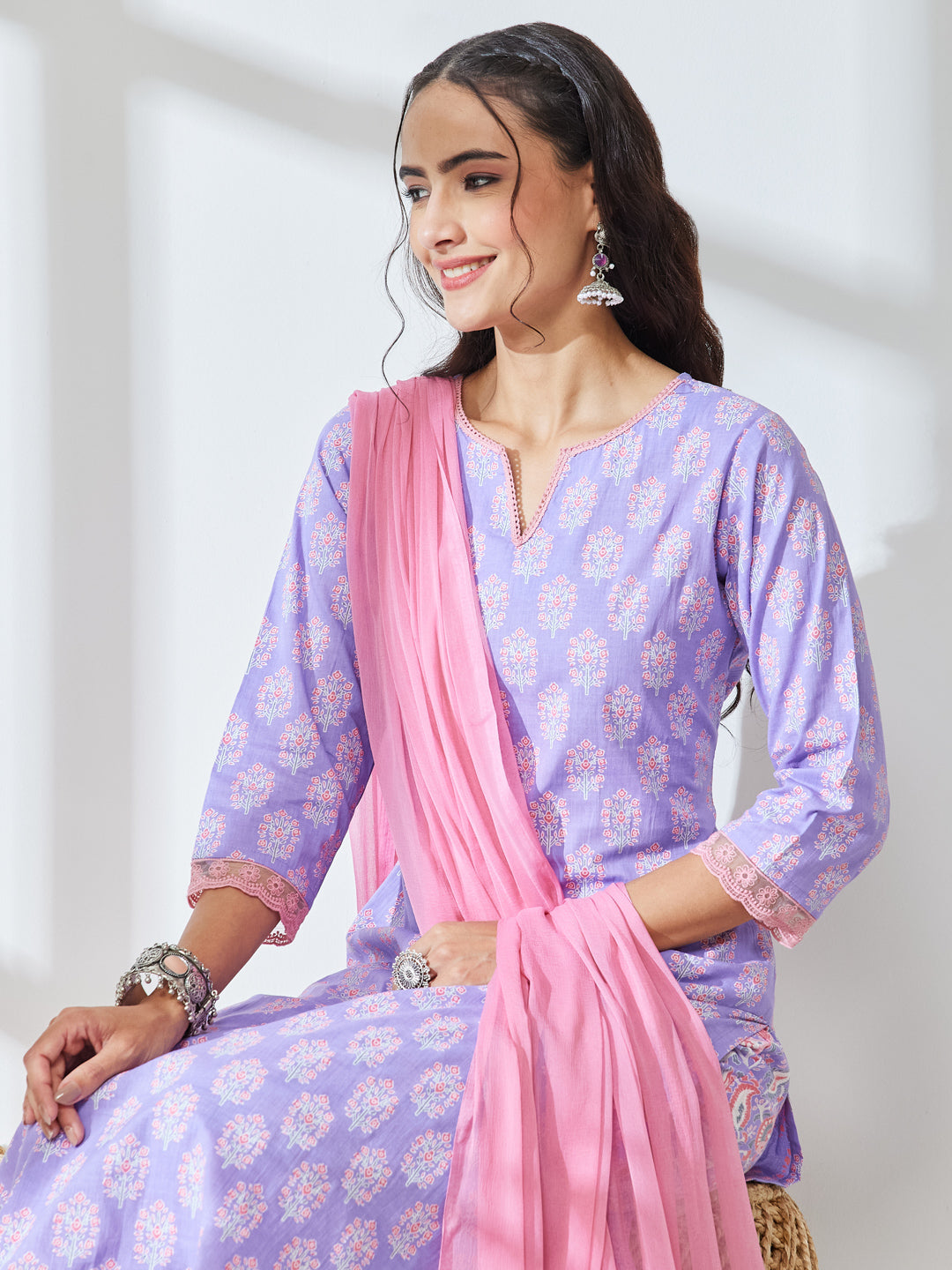 Purple 3-Piece Kurta Set