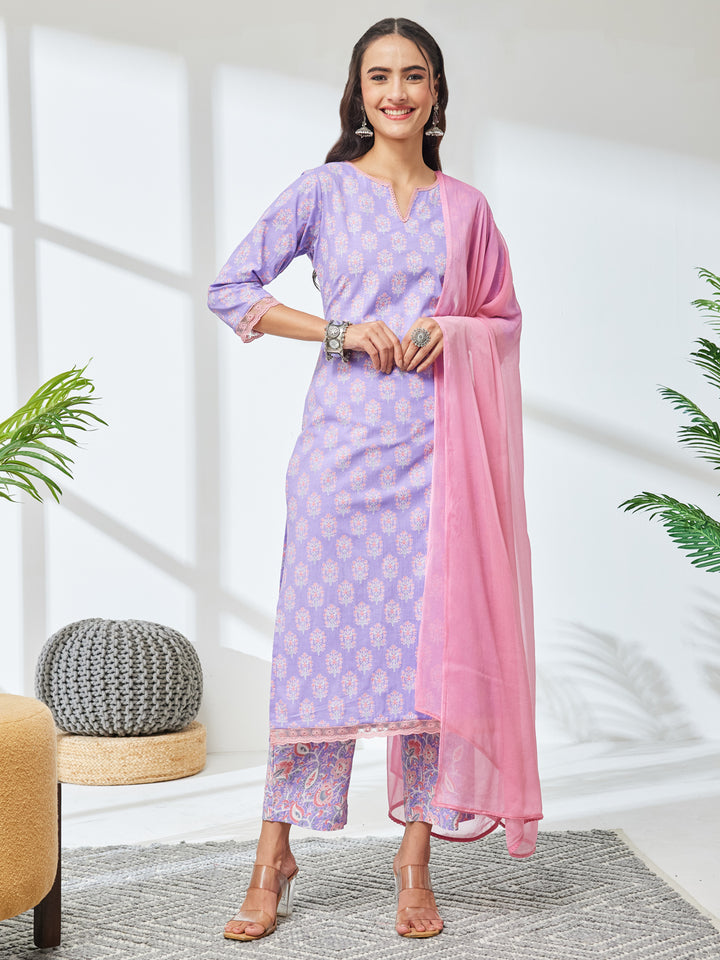 Purple 3-Piece Kurta Set