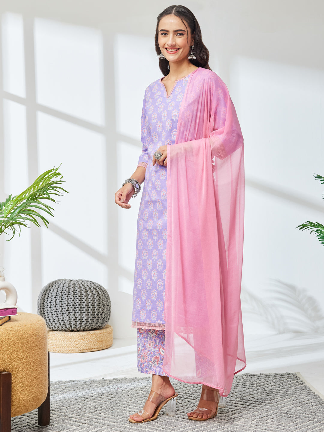 Purple 3-Piece Kurta Set
