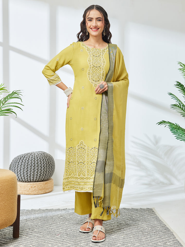 Green 3-Piece Kurta Set