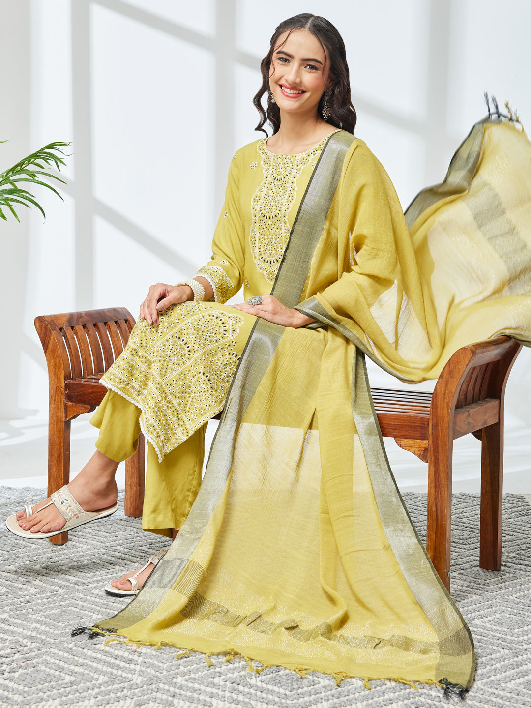 Green 3-Piece Kurta Set