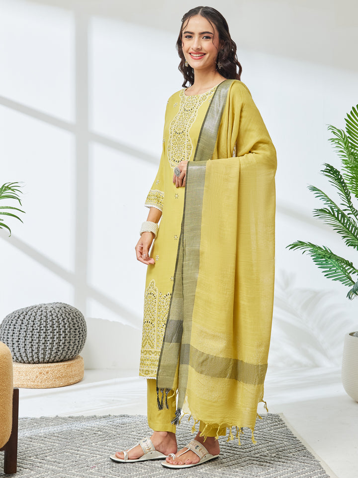 Green 3-Piece Kurta Set