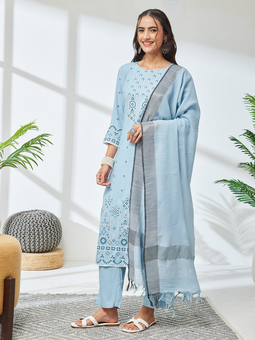 Blue 3-Piece Kurta Set