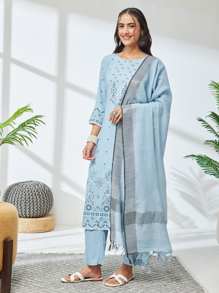 Blue 3-Piece Kurta Set